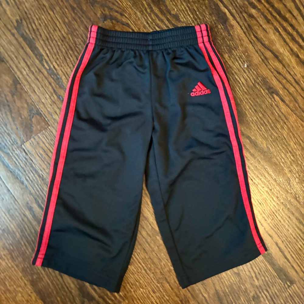 Adidas Black and Red Track Pants